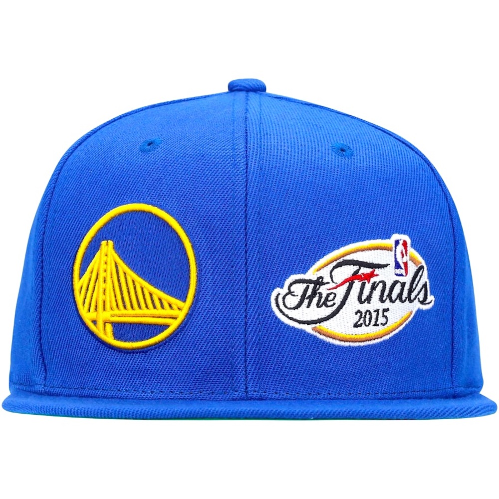Golden State Warriors Mitchell & Ness 2015 NBA Finals Dual Whammy SnapBack hat